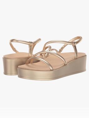 NEW Gold Strappy Platform Sandals